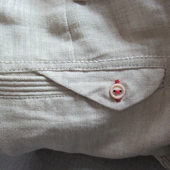 Zylus Pants Mens Size 38 Beige Quiet Luxury Hampton Chic Beach Prep Dress Slacks - Picture 4 of 13